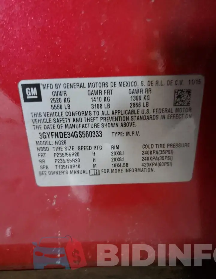 3GYFNDE34GS560333 Photo# 12