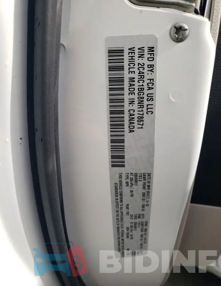 2C4RC1BG8NR178671 Photo# 13