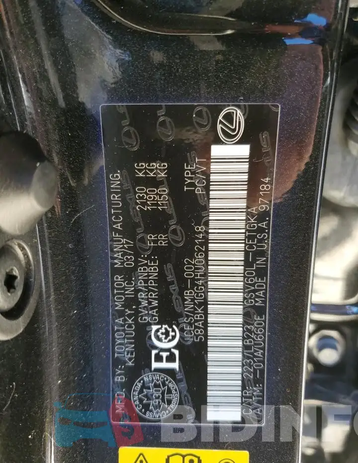 58ABK1GG4HU062148 Photo# 12
