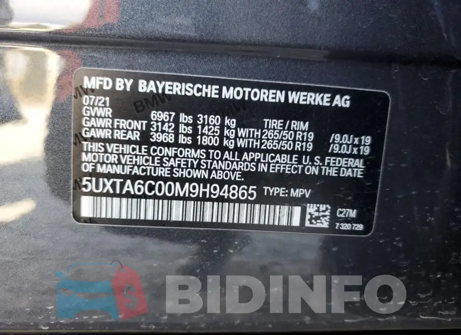 5UXTA6C00M9H94865 Photo# 14