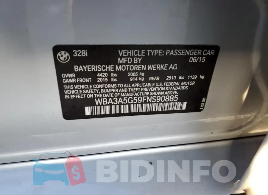 WBA3A5G59FNS90885 Photo# 12