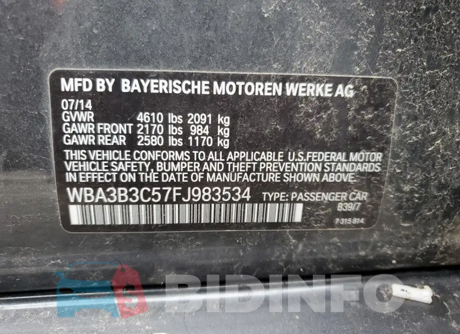 WBA3B3C57FJ983534 Photo# 12