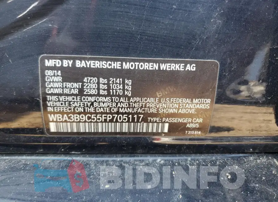 WBA3B9C55FP705117 Photo# 12