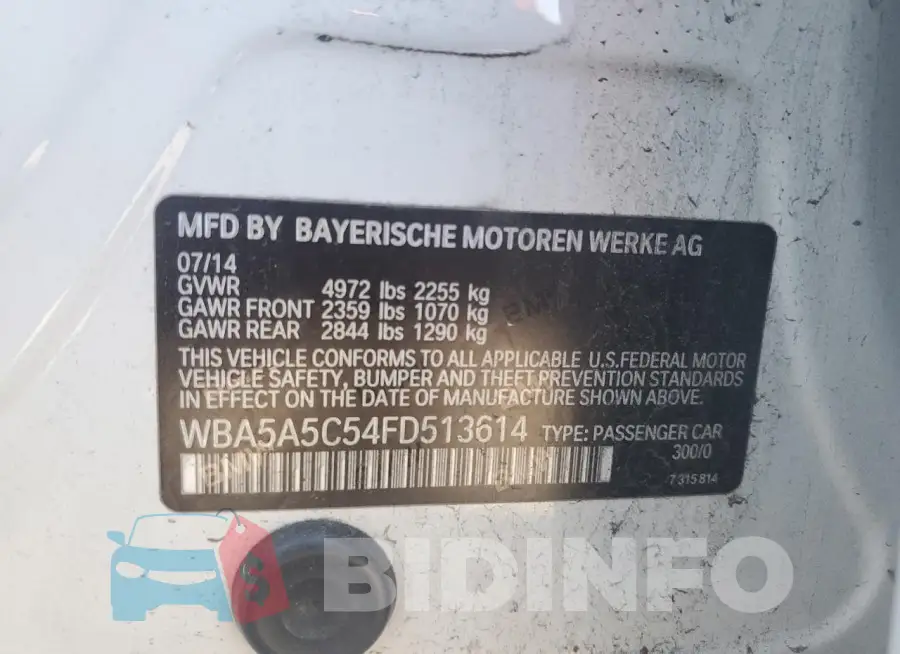 WBA5A5C54FD513614 Photo# 12