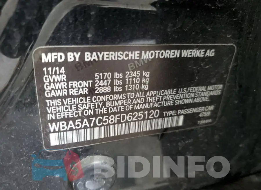 WBA5A7C58FD625120 Photo# 13