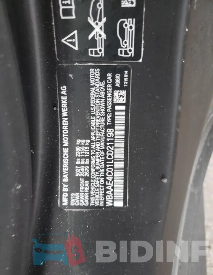 WBAAE4C01LCD21198 Photo# 12