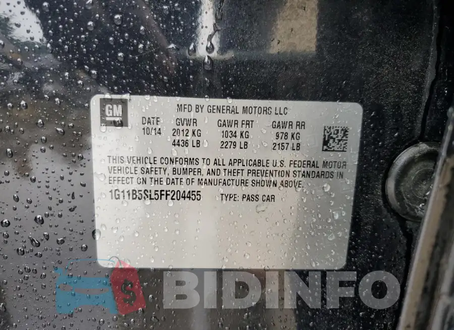 1G11B5SL5FF204455 Photo# 12