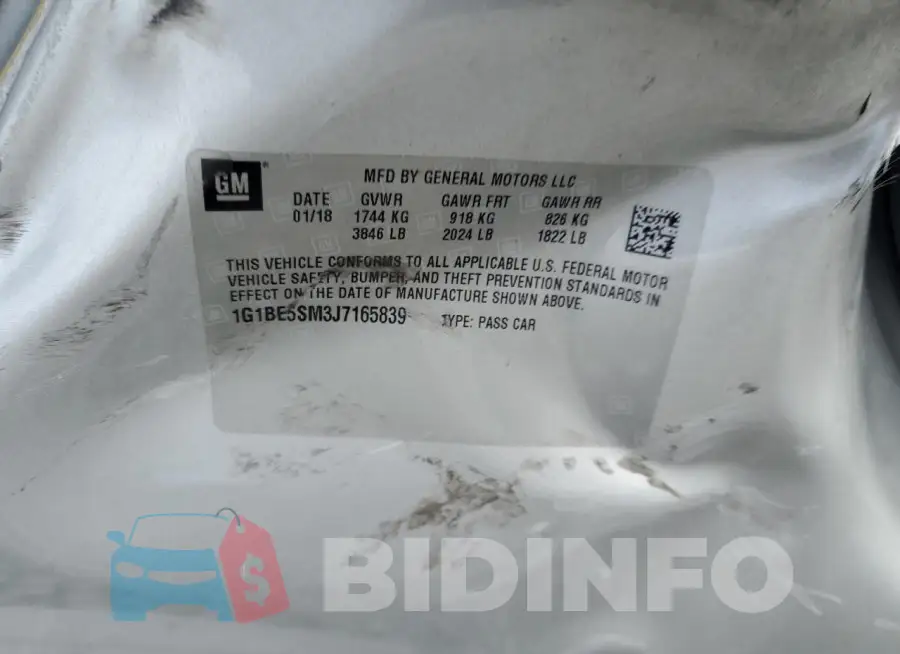 1G1BE5SM3J7165839 Photo# 12