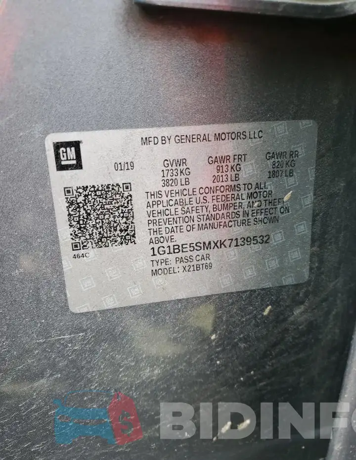 1G1BE5SMXK7139532 Photo# 13