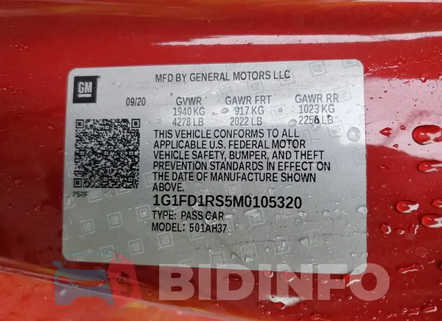 1G1FD1RS5M0105320 Photo# 12