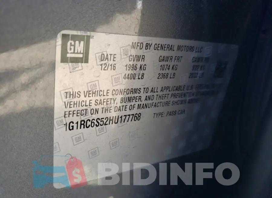 1G1RC6S52HU177768 Photo# 12