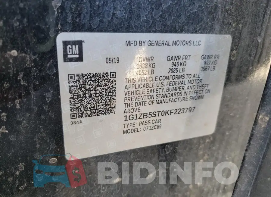 1G1ZB5ST0KF223797 Photo# 12