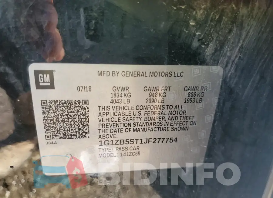 1G1ZB5ST1JF277754 Photo# 12