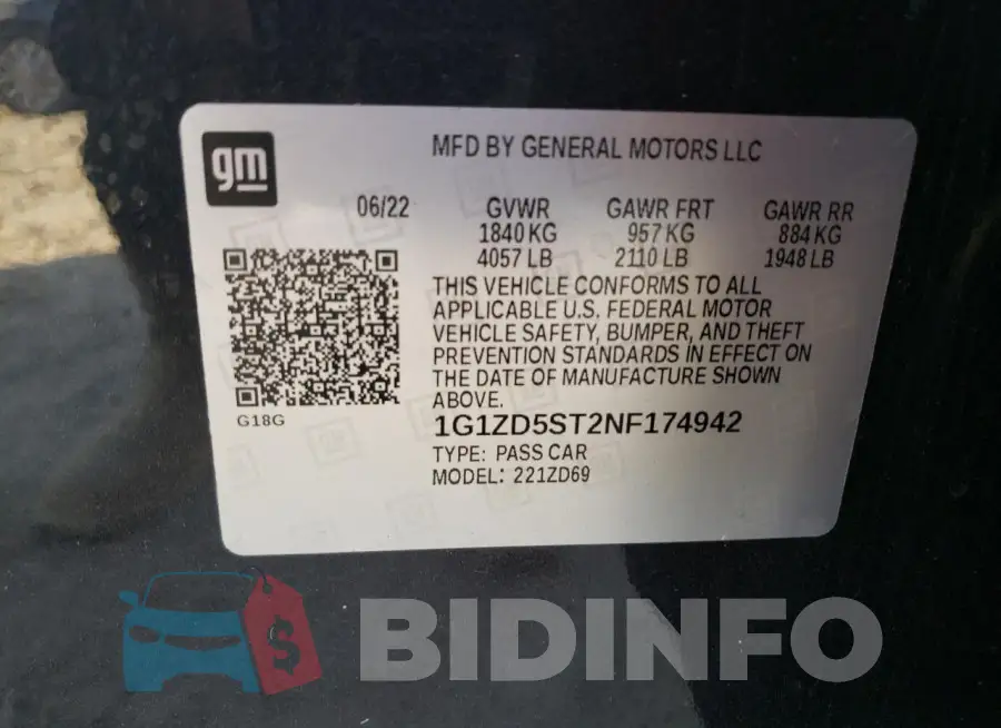 1G1ZD5ST2NF174942 Photo# 12