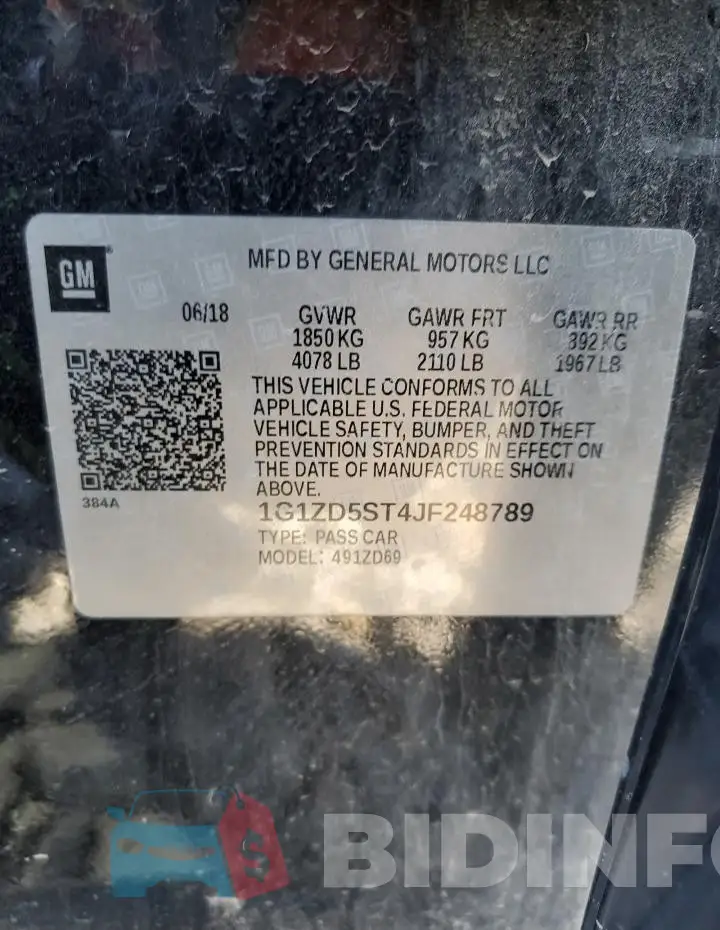 1G1ZD5ST4JF248789 Photo# 13