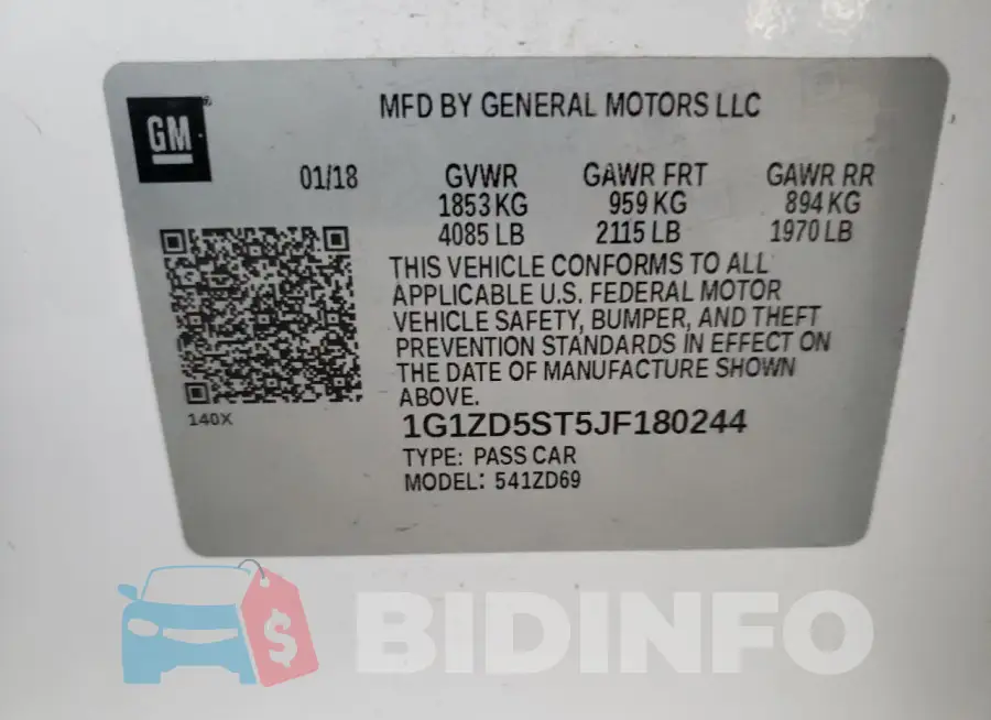 1G1ZD5ST5JF180244 Photo# 12