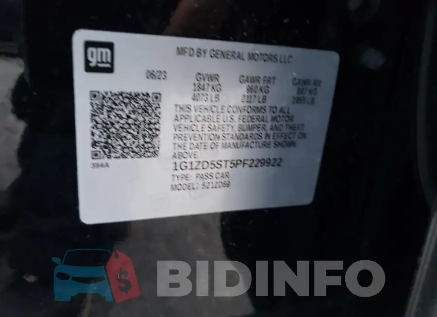 1G1ZD5ST5PF229922 Photo# 13