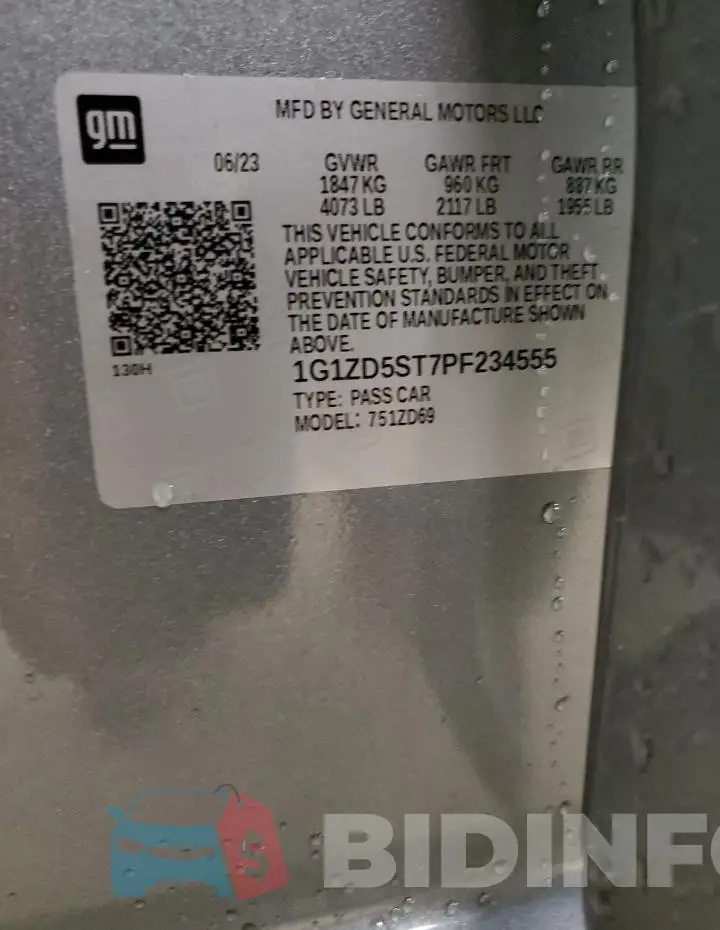1G1ZD5ST7PF234555 Photo# 13