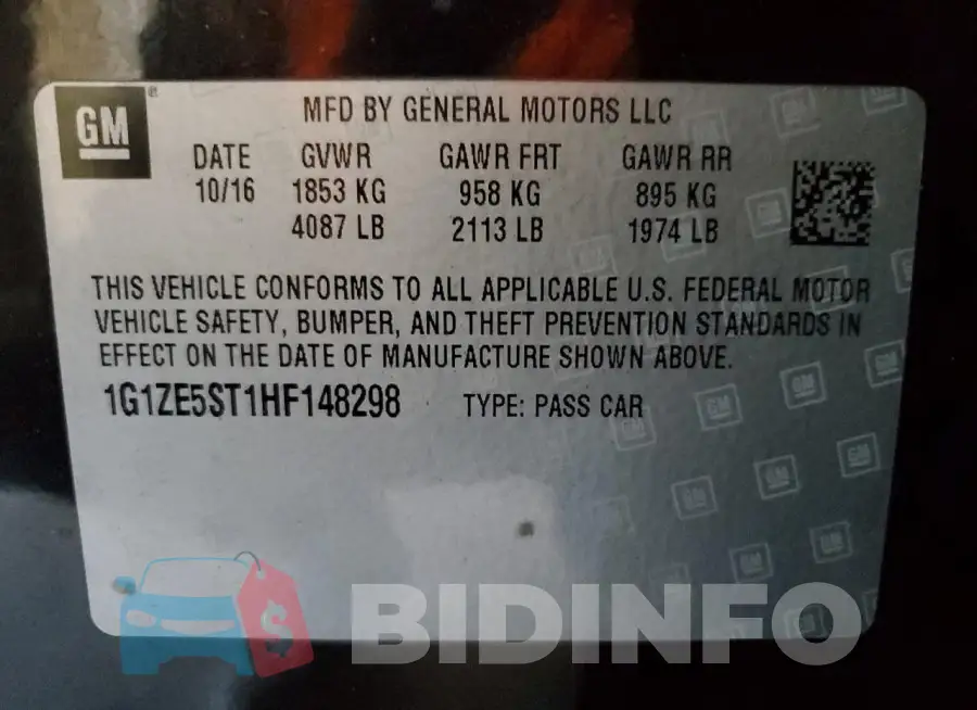 1G1ZE5ST1HF148298 Photo# 12