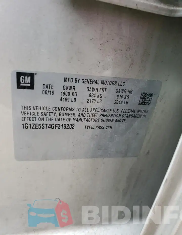 1G1ZE5ST4GF318202 Photo# 12