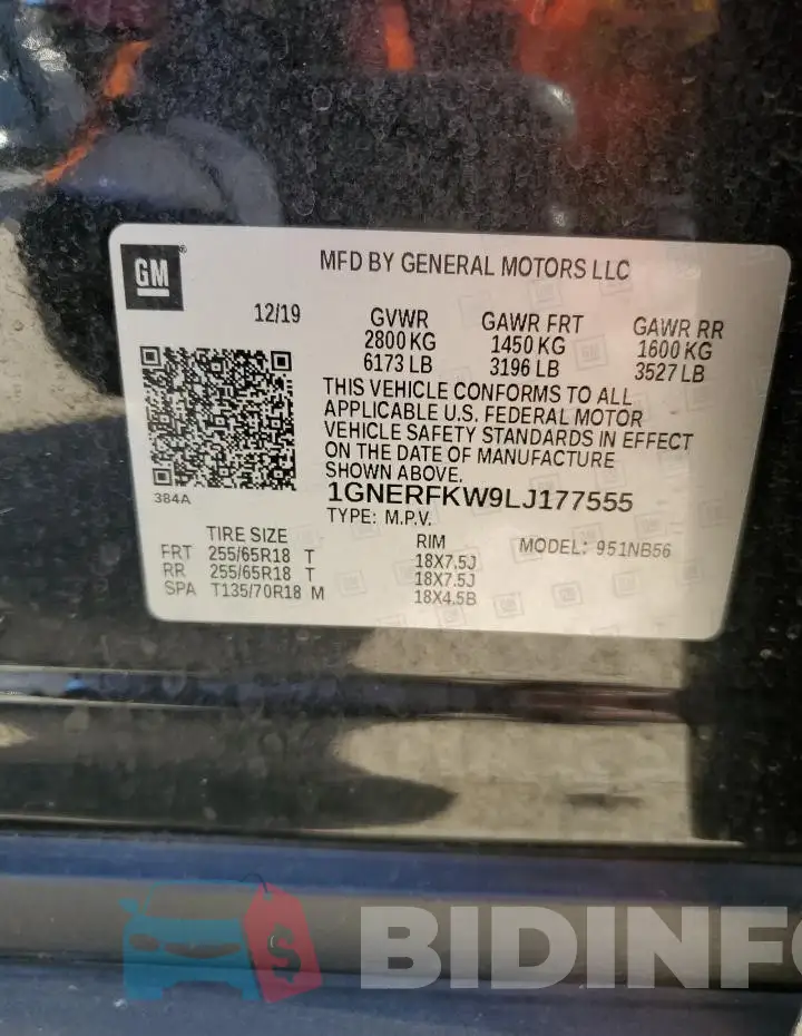 1GNERFKW9LJ177555 Photo# 14