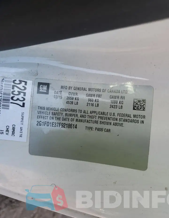 2G1FD1E37F9218614 Photo# 12
