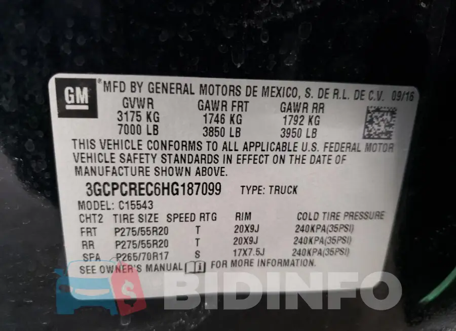 3GCPCREC6HG187099 Photo# 12