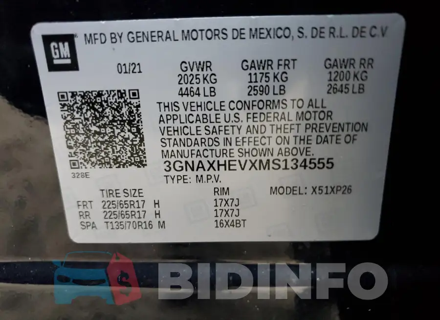 3GNAXHEVXMS134555 Photo# 13