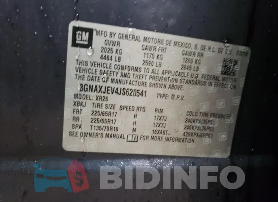 3GNAXJEV4JS620541 Photo# 12