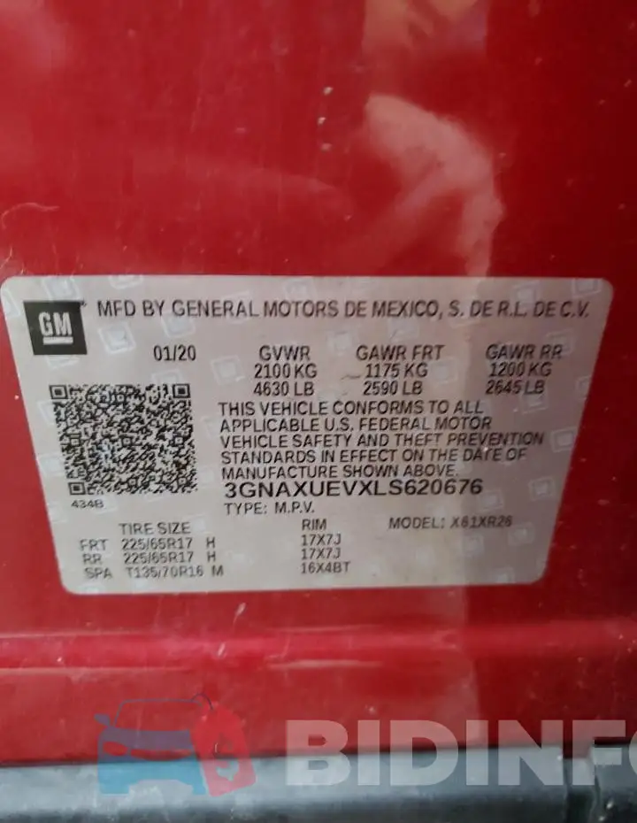 3GNAXUEVXLS620676 Photo# 13