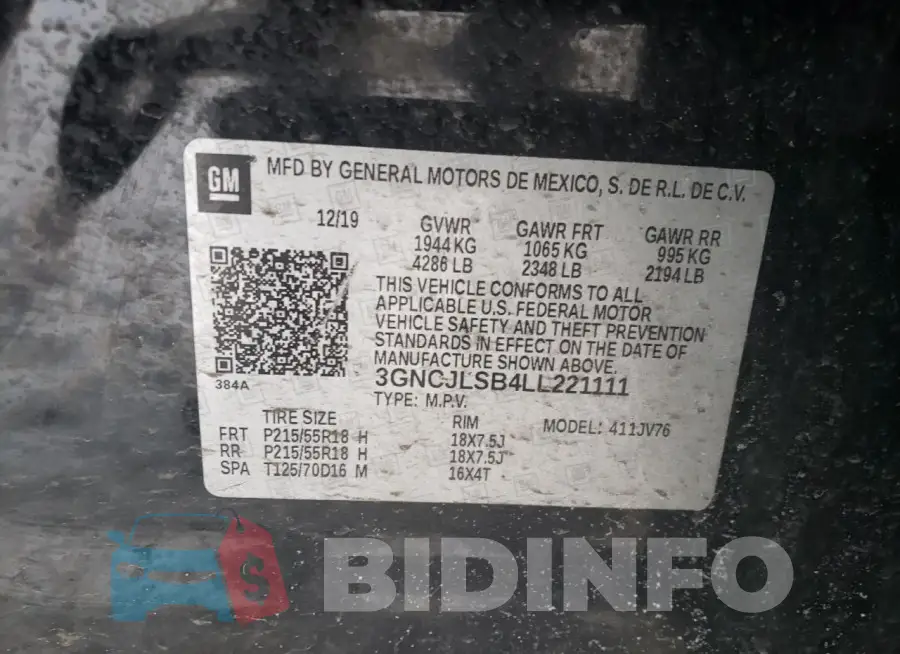 3GNCJLSB4LL221111 Photo# 12