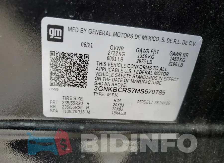 3GNKBCRS7MS570785 Photo# 13