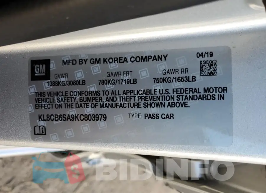 KL8CB6SA9KC803979 Photo# 12