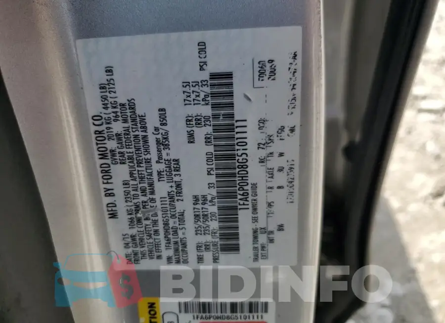 1FA6P0HD8G5101111 Photo# 12