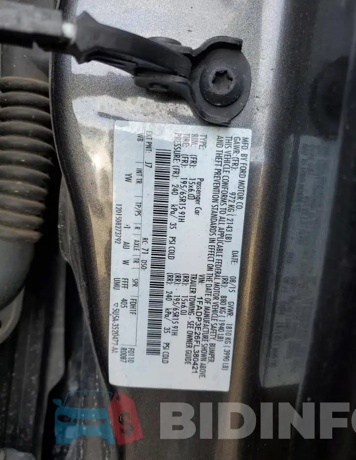 1FADP3E26FL380421 Photo# 12
