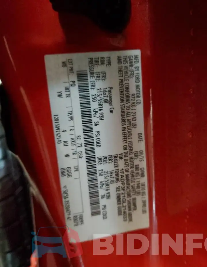 1FADP3F21GL214033 Photo# 13