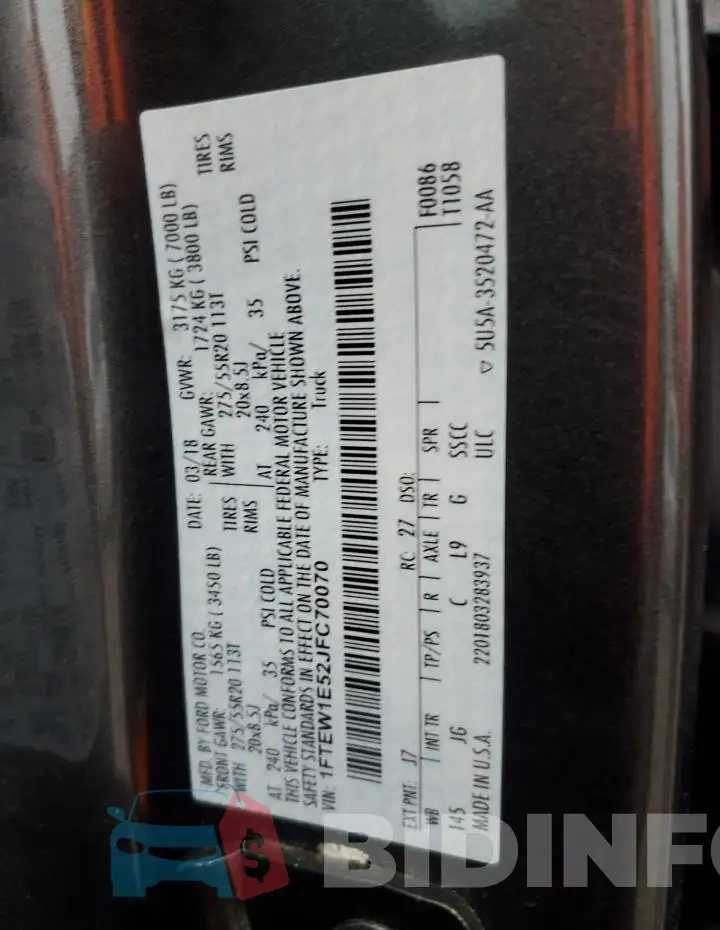1FTEW1E52JFC70070 Photo# 12