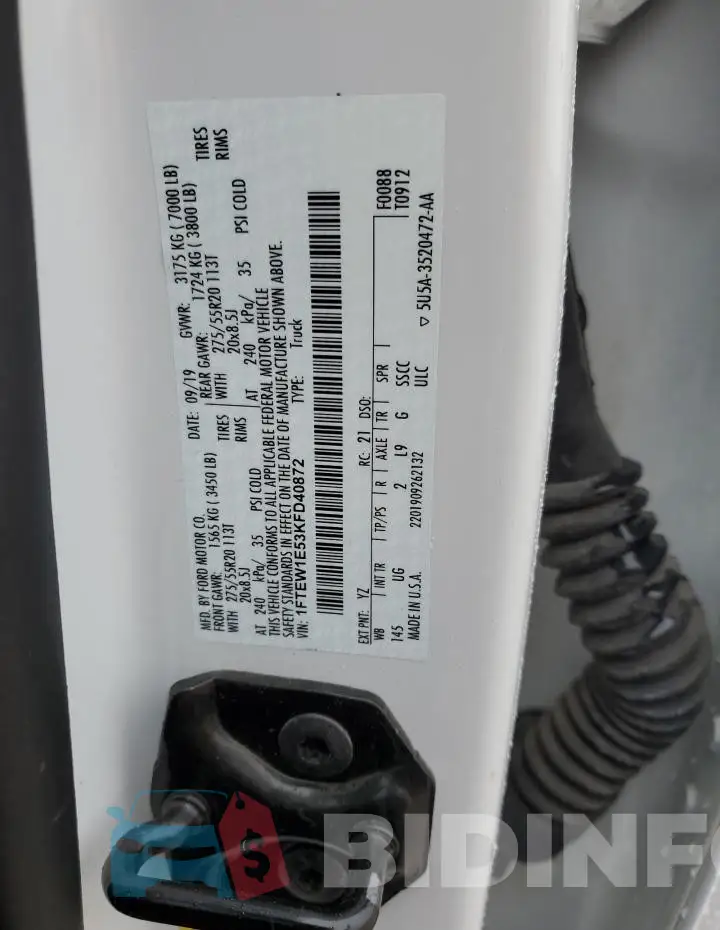 1FTEW1E53KFD40872 Photo# 12