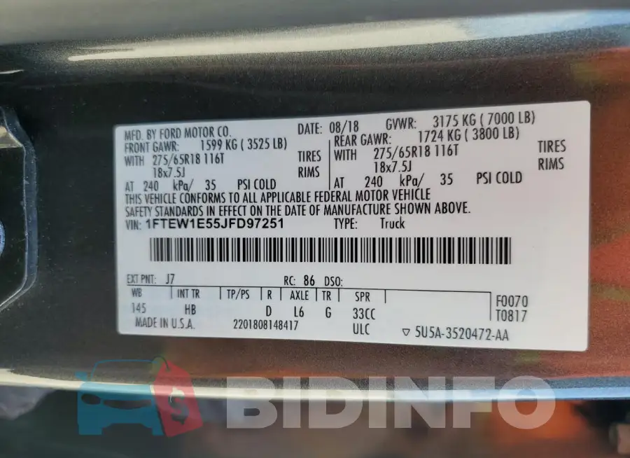 1FTEW1E55JFD97251 Photo# 12