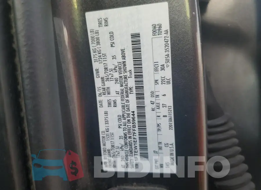 1FTEW1EF7FFB59644 Photo# 12