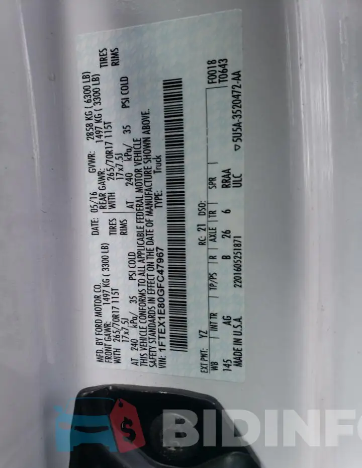 1FTEX1E80GFC47967 Photo# 12