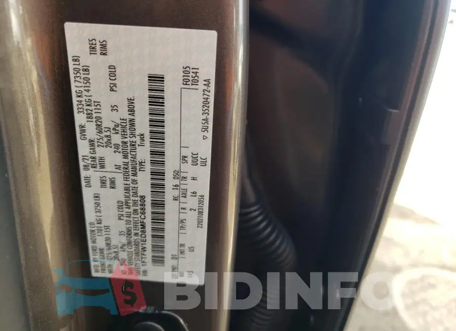 1FTFW1ED8MFC68808 Photo# 13