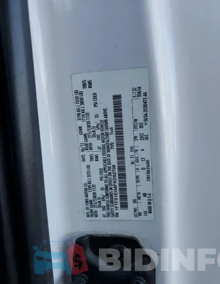 1FTFX1EG4FKD92706 Photo# 12