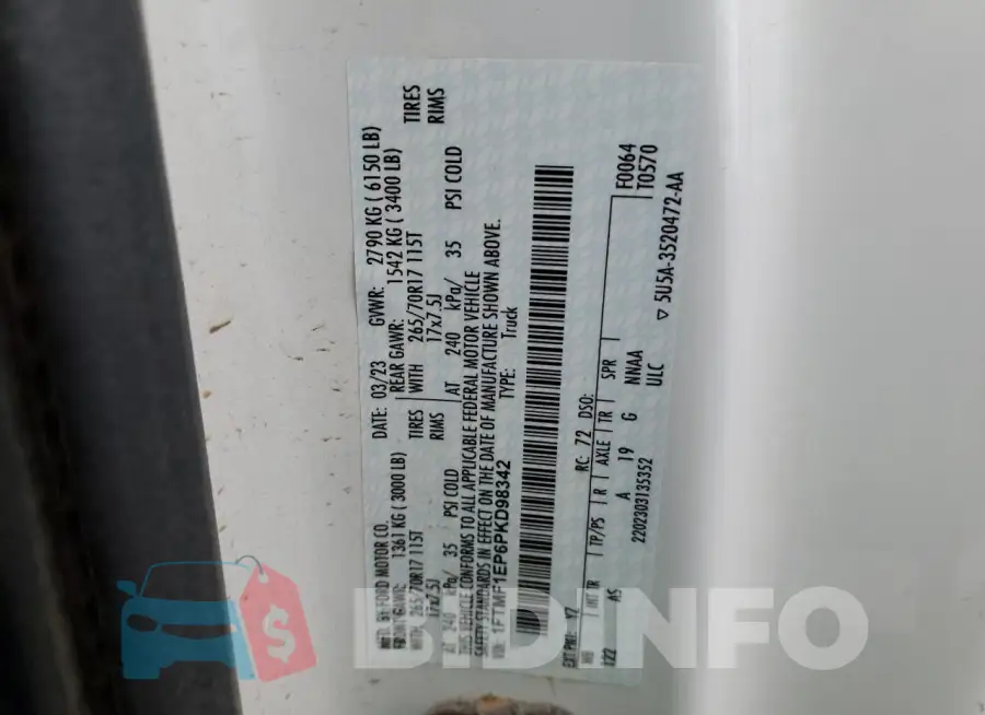 1FTMF1EP6PKD98342 Photo# 12