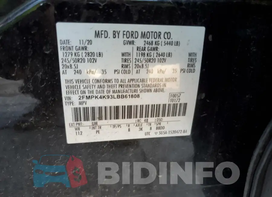 2FMPK4K93LBB61808 Photo# 13