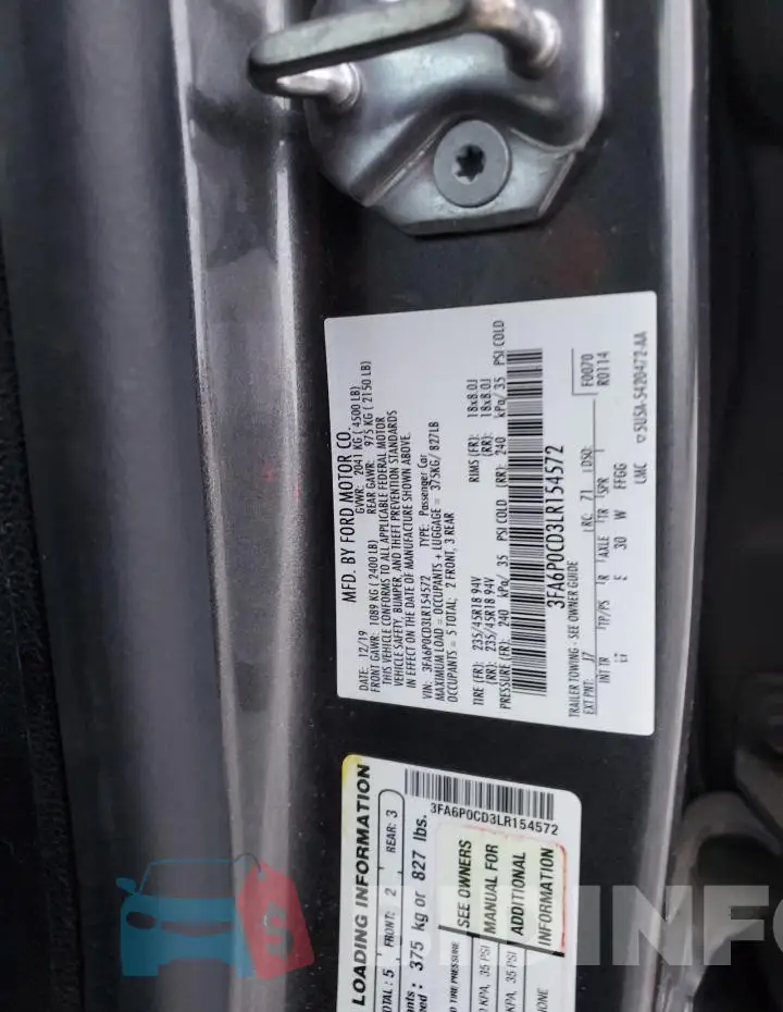 3FA6P0CD3LR154572 Photo# 12
