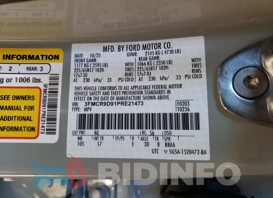 3FMCR9D91PRE21473 Photo# 13