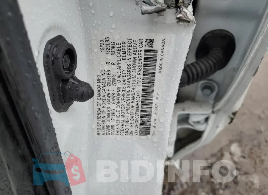 2HGFC2F89MH503443 Photo# 12