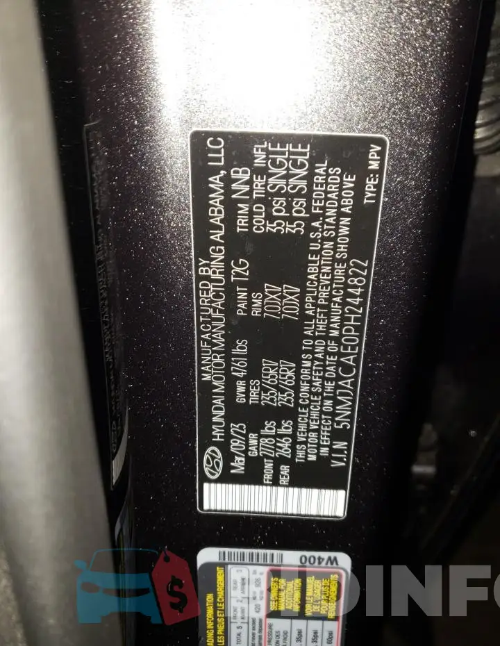 5NMJACAE0PH244822 Photo# 12