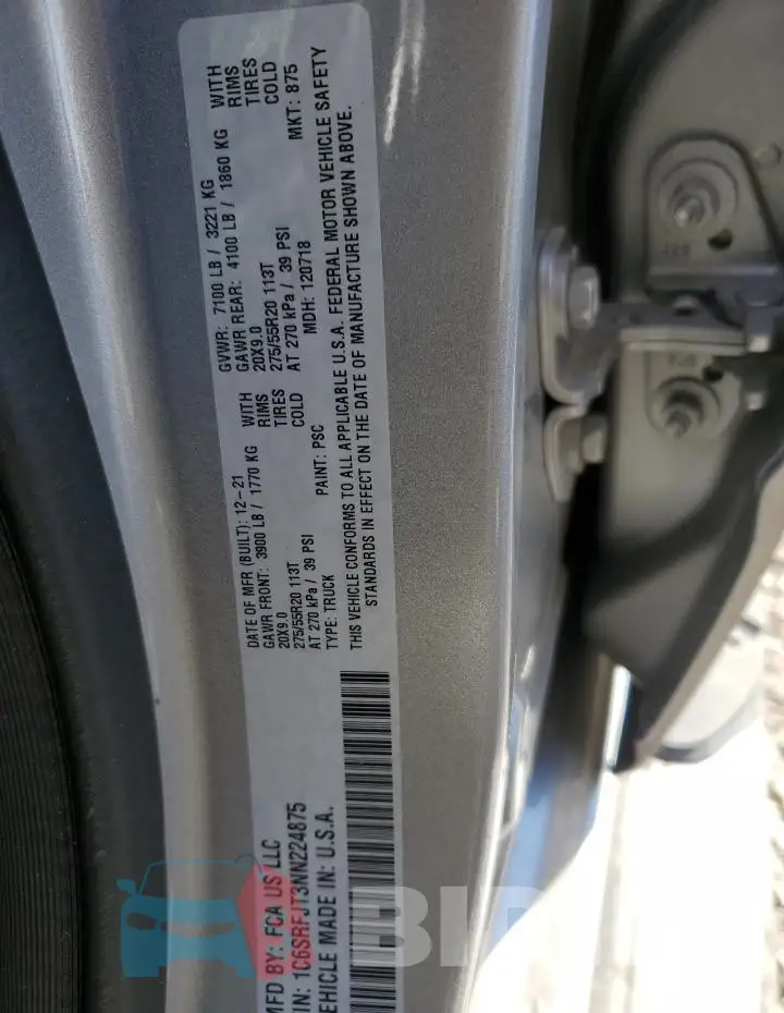 1C6SRFJT3NN224875 Photo# 12